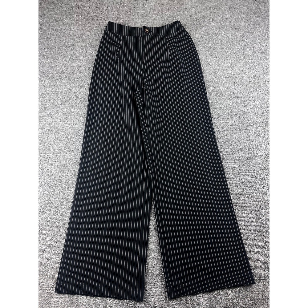 Princess Polly Pants Women 4 Black Archer Relaxed Wide Leg Pleated Corporate